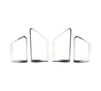 WALEQW Vehicle Interior Accessories 4Pieces Stainless Steel For VW For T-ROC 2018-2023 Car Door Inside Audio Speak Sound Cover Ring Circle Lamp Trim