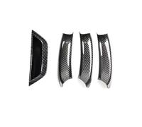 WALEQW Vehicle Interior Accessories Car Inner Door Handle Panel Pull Cover ABS for BMW for X3 for X4 for F25 for F26 2010-2016(4pieces Carbon Fiber)