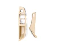 WALEQW Vehicle Interior Accessories Interior Front Door Armrest Panel Trim Pull Handle Set Replacement for BMW for 5 Series for F10 for F11 for F18(Beige LHD 2pieces)