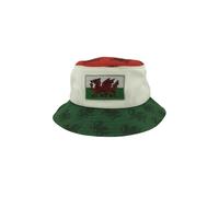 (WALES 02) Adults Wales Cymru Stripe Dragon Welsh Bucket Hats