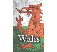Wales: A Premium Edition colour notebook. Beautifully crafted, welsh themed lined pages. Red Dragon at the foot of each page.
