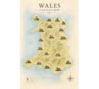 Wales Castles Map Poster Print A3 Welsh Castle Wall Art Historic Map Decor