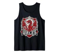 Wales Celtic Crest s Welsh Dragon Knotwork Tank Top