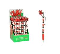 Wales Celtic Design Pen with Dragon Charm | Elegant Ballpoint Pen with Traditional Welsh Knotwork & Dangling Red Dragon Emblem | Smooth Writing Pen for Everyday Use, Souvenirs, and Heritage Gifts