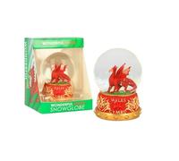 Wales Celtic Dragon Resin Snowstorm | Glass Glitter Decorative Snow Globe Ornament Figurine | Handcrafted Mythical Dragon Decor | For Fantasy Fans, Collectors & Celtic Heritage Lover