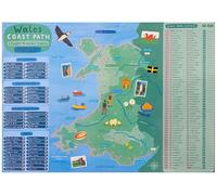Wales Coast Path Map Scratch Off Poster - Scratch off all 870 miles - Snowdonia, Brecon Beacons, Pembrokeshire Coast - Gift for Walkers - The Best Peaks, Waterfalls and Castles - A2 Size