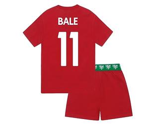 Wales Cymru FAW Boys Bale 11 Short Pyjamas Red 12-13 Years