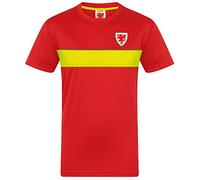 Wales Cymru FAW Official Football Gift Mens Poly T-Shirt Red Large