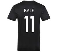 Wales Cymru FAW Official Gift Mens Bale 11 Poly T-Shirt Black 3XL