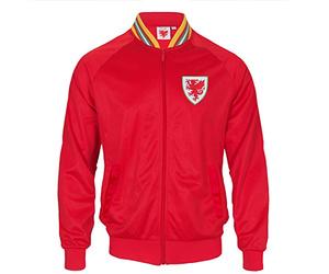 Wales Cymru Mens Jacket Track Top Retro FAW Official Football Gift