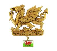 Wales Dragon Cast Metal Fridge Magnet with Charm Welsh Country Holiday Travel Souvenir Gift Home Decorations Office Kitchen Locker Magnets