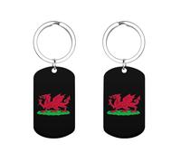 Wales Dragon Custom Keychains for Men Women Funny Key Chain Accessory Backpack Purse Bag Charms Gifts