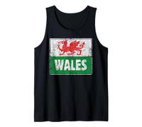 Wales Dragon Flag Proud Welsh Heraldry Banner Draig Cymru Tank Top