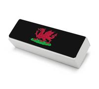 Wales Dragon Funny Glasses Case Hard Shell Eyeglasses Case Protector with Cleaning Cloth for Women Men