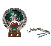 Wales Dragon Green St Christopher Car Badge + Fixings