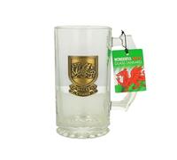 Wales Dragon Premium Metal Plaque Pint Glass Tankard | Birthday Gifts for Dad Grandad Men Boys | Best Beer Cups for Any Events | Ideal for Bbq's, Camping, Glamping, Yachting | Dishwasher Safe