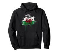Wales Dragon Red Grunge Welsh Flag Art Pullover Hoodie