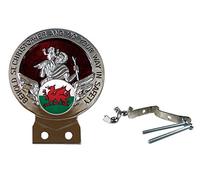 Wales Dragon Red St Christopher Car Badge + Fixings