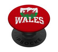 Wales Dragon s Welsh Badge s Red White & Green PopSockets Adhesive PopGrip