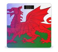Wales Dragon U.S. Flag Scale for Body Weight Digital Bathroom Scales with Tempered Glass LCD Display Auto on Off
