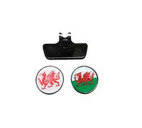 WALES ELITE HAT OR CAP CLIP WITH 2 WELSH GOLF BALL MARKERS