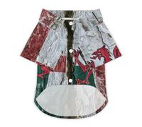 Wales & England Flags Cute Dog Shirts | Comfort Short Sleeve Tees Pet Clothes for All Cats Dogs
