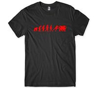 Wales Evolution T-Shirt Welsh Dragon Tee Sport Gift Mens (Medium, Black)