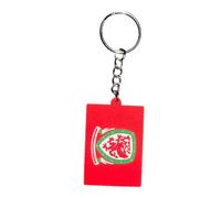 Wales FC Flag Keyring Soft Silicone Key Fob Welsh FA Wales Football Club Great Britain UK Country Keychain Keepsake Souvenir Gift Car Keys House Keys Ring Charm Jewelry Gift