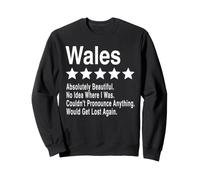 Wales Five Star Review Funny Welsh Holiday Sweatshirt