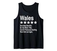 Wales Five Star Review Funny Welsh Holiday Tank Top