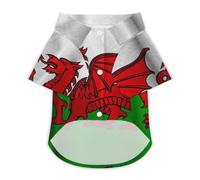 Wales Flag Cute Dog Shirts | Comfort Short Sleeve Tees Pet Clothes for All Cats Dogs