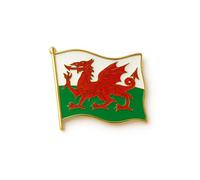 Wales Flag Pin Badge, Flying Dragon Design