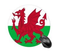 Wales Flag Round Mouse Mat 20CM Desk Pad Non-Slip Rubber Gaming Mousepad Desktop Mousemat