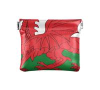 Wales Flag Welsh National Dragon PU Leather Small Coin Purse Fancy Mini Purse Wallet for Women Girls
