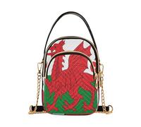Wales Flag Welsh National Dragon trendy cross body bag with multi pockets hand bag birthday gifts for women