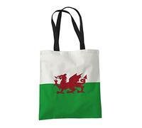 Wales Flag Welsh Y Ddraig Goch - Canvas Tote for Women, Polyester Reusable Shopping Bag - Gift, Travel, Book Bag