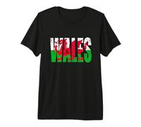 Wales Gifts Welsh Dragon Flag Cymru Souvenir Outdoors Travel Premium T-Shirt