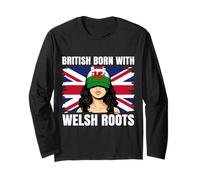 Wales Girl Heritage British Born Welsh Roots Pride Long Sleeve T-Shirt