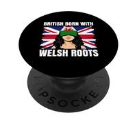Wales Girl Heritage British Born Welsh Roots Pride PopSockets Adhesive PopGrip