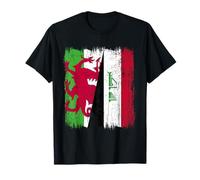 Wales Iraq Half Flag Welsh Iraqi Jersey T-Shirt