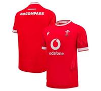 Macron Wales 24 25 Home SS Poly Replica Shirt Red