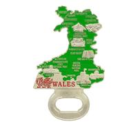 Wales Map Metal Bottle Opener Magnet | Dual-Purpose Souvenir with Welsh Map Design | Durable Fridge Magnet & Practical Bottle Opener | Great Gift for Tourists, Expats & Beer Lovers