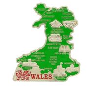 Wales Map Metal Magnet | Durable Fridge Magnet Featuring the Map of Wales | Premium Metal Souvenir for Heritage Lovers, Tourists & Collectors | Cultural Keepsake with Lasting Appeal