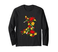 Wales Map Welsh Dragon Daffodils Leeks Cymru St Davids Day Long Sleeve T-Shirt