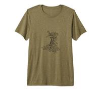 Wales Map Word Cloud Made with Welsh Words Premium T-Shirt