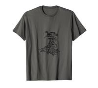 Wales Map Word Cloud Made With Welsh Words T-Shirt