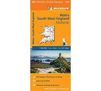 Wales / Midlands / England South-West (503): Wegenkaart Schaal 1 : 400.000 (Regionale kaarten Michelin)