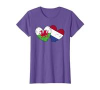 Wales Netherlands Hearts Flag Welsh Dutch Friendship T-Shirt