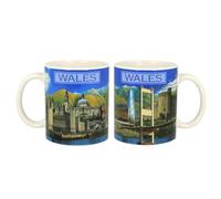 Wales Photographic Montage Coffee & Tea Mug | Stunning Landscape Collage Design | Microwave & Dishwasher Safe | Durable Ceramic Mug for Home, Office, Café | Gift for Travel & Culture Enthusiasts