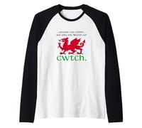 Wales Pride Dragon - Only The Welsh Can Cwtch! Raglan Baseball Tee